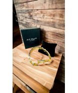 R.H. Macy Mens Two Toned Stainless Steel Metal Link Diamond Bracelet 9” ... - $415.37 CAD