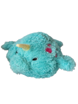 Squishable Aqua Pink Narwhal Unicorn Whale Plush Stuffed Animal 12&quot; - £7.11 GBP