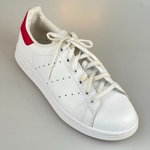 Adidas Shoes Stan Smith Women&#39;s Size 7 Low White/ Red Leather Sneakers B32703 - £26.15 GBP