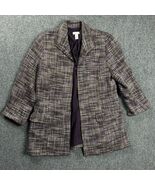 Chico&#39;s Blazer Womens 1 Knit Multicolor Open Front Acrylic Metallic Adults - €17,09 EUR