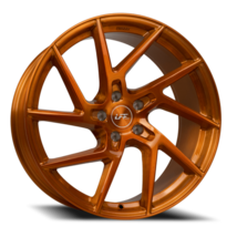 LFF-02 LEON 20X9 5X114.3 +33 73.1  Full Brushed Sunset Orange LSJP2 - £307.49 GBP