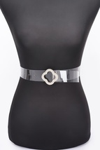 Rhinestone Metal Buckle Clear Belt - $22.45