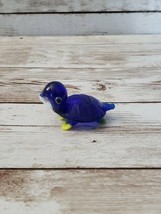 Handmade Glass Miniature Blue Turtle Statue - £4.71 GBP