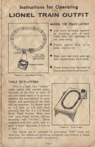 Lionel Trains &quot;Instructions for Operating LIONEL TRAIN OUTFIT&quot;  one sheet 6-1961 - £11.94 GBP