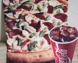 1993 This Calls For A Coke Double Sided Window Sticker Coca Cola PIZZA NOS - £5.96 GBP