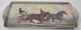 JJ) Empire City Casino Yonkers Raceway Horse Trotters Race Serving Tray - $14.84