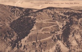 Taos New Mexico~Red River Canyon Aerial View NM Postcard D55 - £2.35 GBP