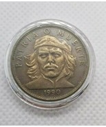 CARRIBEAN ISLANDS THREE PESOS 1990 COIN NICE TONED CHE GUEVARA RARE NR - $38.37 CAD