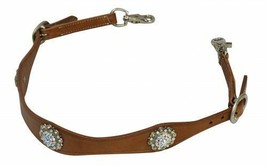 Western Saddle Horse Bling! Leather Wither Strap to hold up the Breast C... - $18.80