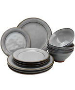 Gibson Elite Terranea 12 Piece Dinnerware Set in Grey - $118.88
