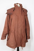 Mycra Pac S/M Brown Hood Rain Cinch Waist Trench Jacket Coat - $34.20