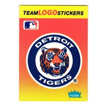 1991 Fleer #NNO Team Logo Stickers Baseball Collection Detroit Tigers - £1.56 GBP