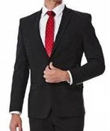 Mens Suit Jacket Haggar Black 1926 Originals Polyester Blend Slim Stretc... - $89.10