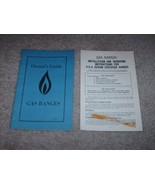 Vintage Early 80s Gas Range Owner&#39;s Manual &amp; Installation Servicing Inst... - £13.98 GBP
