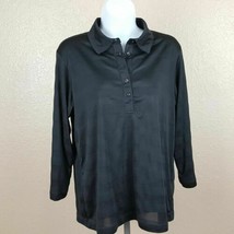 Adidas Women&#39;s Activewear Top Size Large Black TZ17 - $8.41