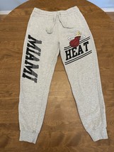 NBA Miami Heat Sweatpants Men’s Medium Gray Vintage Drawstring Pants - £27.16 GBP