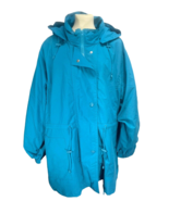 Women&#39;s Woman Within Winter Fleece Lined Coat AQUA Size 38/40 5X - £42.66 GBP