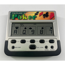 Vintage Poker Handheld Game Illuminated Display Travel Radio Shack 1 or ... - $14.49