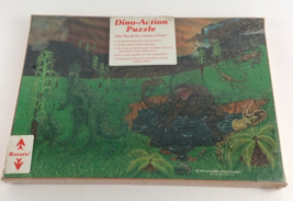 Dino Action Puzzle #2 Grass Eating Dinosaurs Vintage 1986 Armadillo Sealed - $24.70