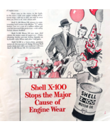 1953 Shell X-100 Motor Oil Advertisement Circus Clowns Ringling Gasoline... - $54.69 CAD