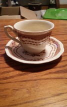 Rutland Ridgways England Demitasse Tea Cup &amp; Saucer Transferware Floral ... - $14.99