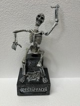Gemmy Halloween Dancing Skeleton On Tomb Animated Singing Figure Box 1998 Tested - £23.48 GBP