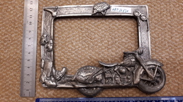 Picture frame, old motorcycle, metal unique [ART10120] - $82.31 CAD