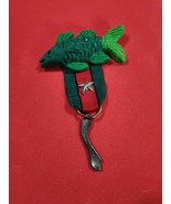Vintage Green FISH and Award Ribbon Pin Brooch.  Very Unique!  RARE - $51.97 CAD