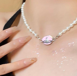 New pearl necklace female light luxury minority choker advanced sense cl... - $19.80