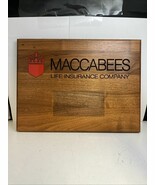 Maccabees  Life Insurance Company 12”X9” Wood Wall Plaque - $1,222.14 MXN