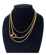 Triple Goldtone Necklace Made by Atterri of California - New - £51.07 GBP