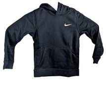 Nike Hoodie Boys Small Black Logo Sweatshirt Sportswear Hooded Pullover - $40.10