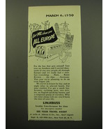 1950 Linjebuss Swedish Trans-European Bus Lines Ad - Let me show you all... - £14.55 GBP
