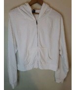 VICTORIA&#39;S SECRET On Pointe Zip Up Hooded Terry Sweater Womens Medium Te... - $31.94 CAD