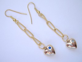 Earrings gold hearts  1 thumb200