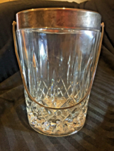 Vintage Crystal &amp; Silver Plate Ice Bucket 50s 60s  - £43.52 GBP