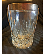 Vintage Crystal &amp; Silver Plate Ice Bucket 50s 60s  - $54.45