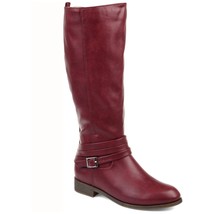 Journee Collection Women Riding Boots Ivie Size US 7 Extra Wide Calf Red... - £24.32 GBP