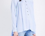 FREE PEOPLE Womens Blouse Lovely Day Perriwinkle Blue Size XS OB576144 - $48.77