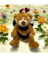 NWT heart Bumble Bee Teddy Bear 14&quot; Stuffed Plush Toy by Applause-floral - £27.44 GBP