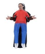 Inflatable Scary and Fun Adult Grim Reaper Suit Costume Halloween or Cos... - $39.00
