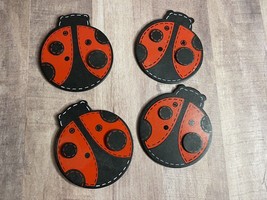 Ladybug Themed Painted Wood Accents Craft Supply Pre-Painted Arts&amp;Crafts - £9.54 GBP