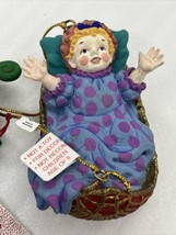 Rare Vintage Dept. 56 Mother Goose Rock-A-Bye Baby Christmas Ornament W/Tags - £14.82 GBP