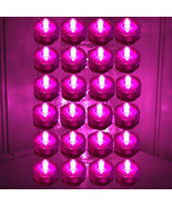 QTY 24 PINK LED Submersible Underwater Tea lights TeaLight Flameless FRE... - £26.24 GBP