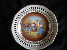 Vintage Schumann Bavaria Germany 3 Women Harvesting Individual Nut Dish - $12.00