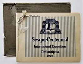 1926 antique PHILADELPHIA SESQUICENTENNIAL EXPO pa PHOTO BOOK w ENVELOPE - $68.26