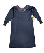 Plain Jane by Sweet Baby Jane Vintage Black Sweater Dress Large NWT - $1,298.70 MXN