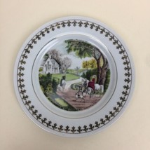 Currier &amp; Ives Roy Thomas Summer In The Country Four Seasons 1981 8.25” Plate - £7.73 GBP