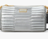 Kate Spade Sweet Treats Pleated Silver Leather Small Barrel Bag K9980 NW... - $172.25