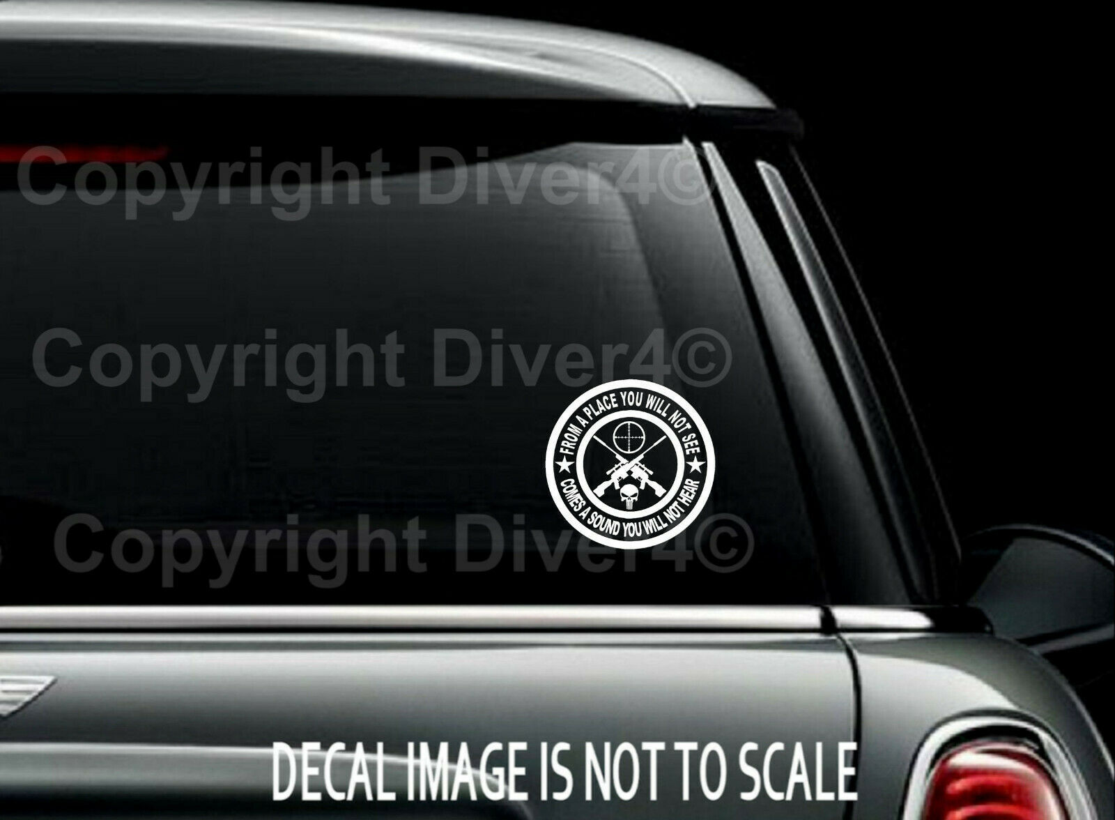 Sniper From A Place Crossed AR15s Cut Vinyl Window Decal Sticker US Seller - $6.23+